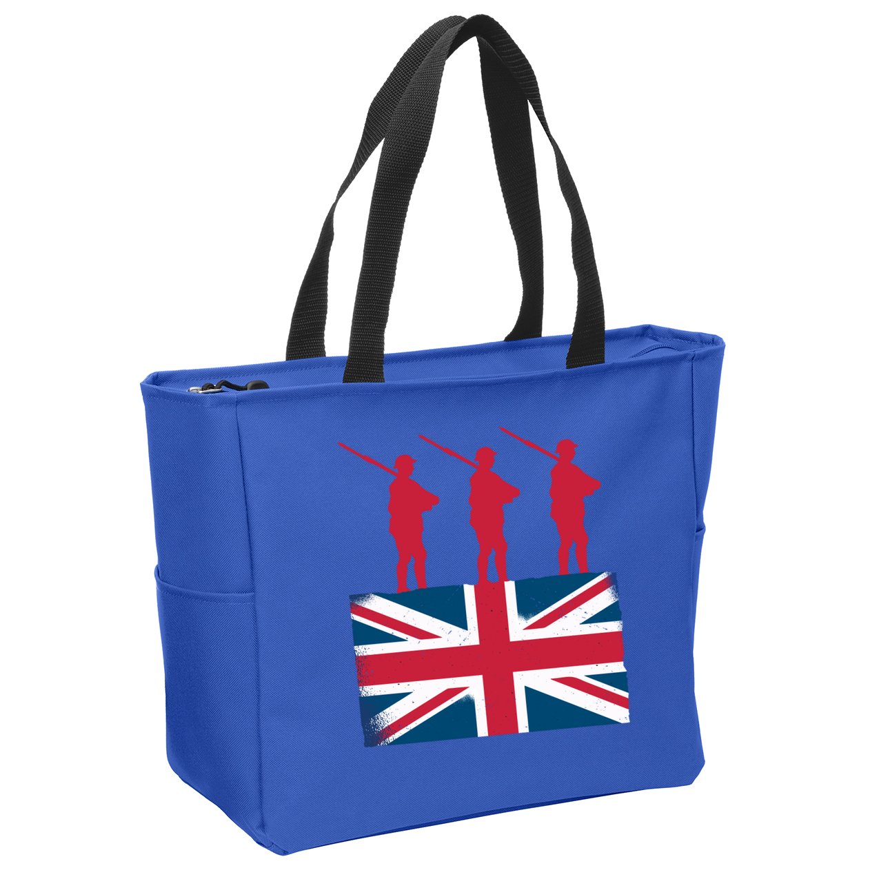 Remembrance Day Remember The Fallen British Flag Veteran Gift Zip Tote Bag