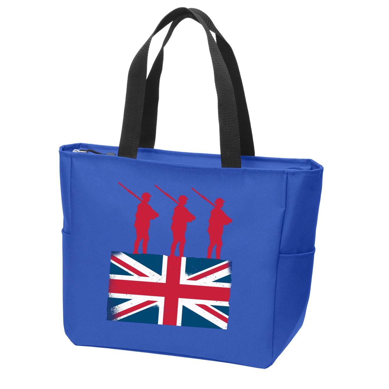 Remembrance Day Remember The Fallen British Flag Veteran Gift Zip Tote Bag