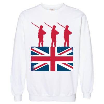 Remembrance Day Remember The Fallen British Flag Veteran Gift Garment-Dyed Sweatshirt