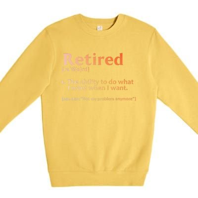 Retirement Design Retired Retiree Retirement Premium Crewneck Sweatshirt