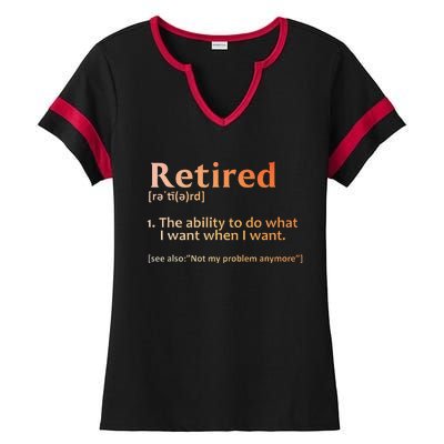 Retirement Design Retired Retiree Retirement Ladies Halftime Notch Neck Tee