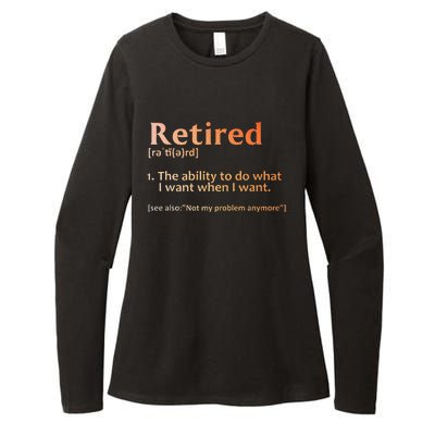 Retirement Design Retired Retiree Retirement Womens CVC Long Sleeve Shirt