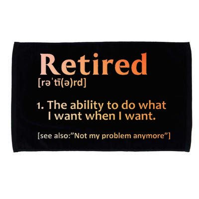 Retirement Design Retired Retiree Retirement Microfiber Hand Towel