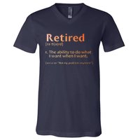 Retirement Design Retired Retiree Retirement V-Neck T-Shirt