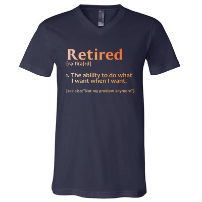 Retirement Design Retired Retiree Retirement V-Neck T-Shirt