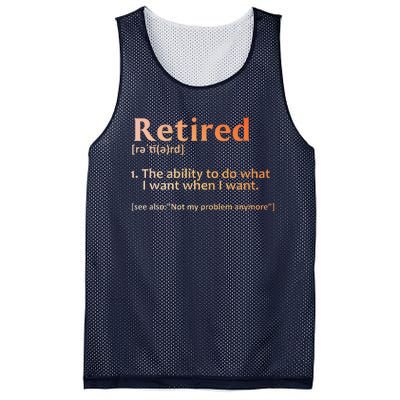 Retirement Design Retired Retiree Retirement Mesh Reversible Basketball Jersey Tank