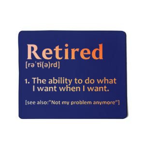 Retirement Design Retired Retiree Retirement Mousepad