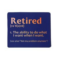 Retirement Design Retired Retiree Retirement Mousepad