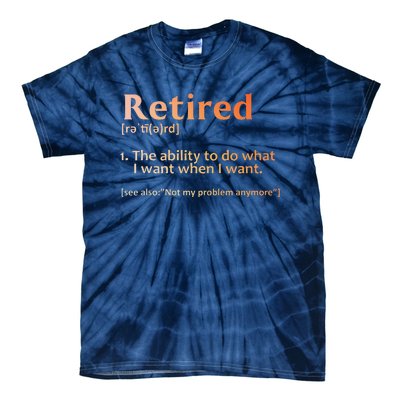 Retirement Design Retired Retiree Retirement Tie-Dye T-Shirt