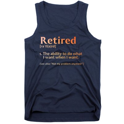 Retirement Design Retired Retiree Retirement Tank Top