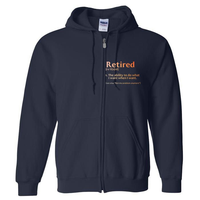 Retirement Design Retired Retiree Retirement Full Zip Hoodie