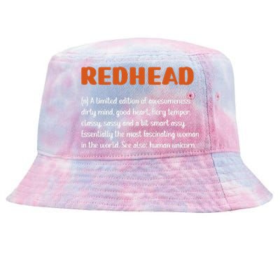 Redhead Definition RedHaired Woman Redhead Red Hair Tie-Dyed Bucket Hat