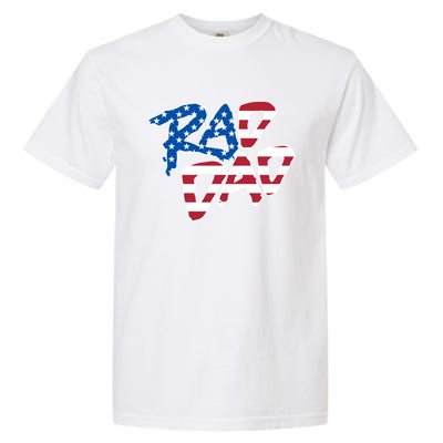 Rad Dad Retro 4th Of July Usa Flag Great Gift Garment-Dyed Heavyweight T-Shirt