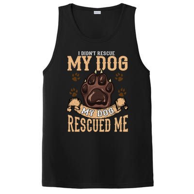 Rescue Dog Rescued Me Funny Gift PosiCharge Competitor Tank