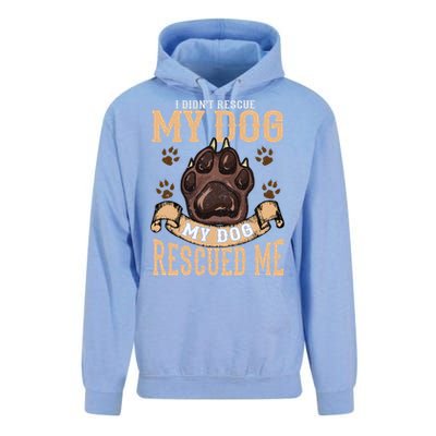 Rescue Dog Rescued Me Funny Gift Unisex Surf Hoodie