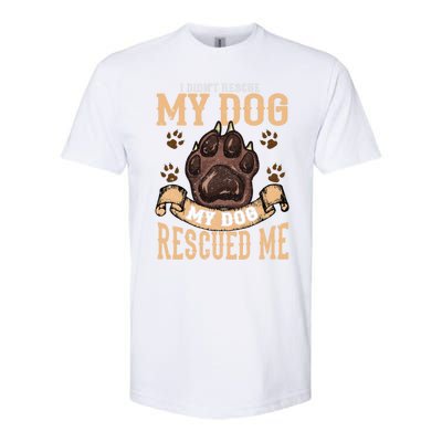 Rescue Dog Rescued Me Funny Gift Softstyle CVC T-Shirt