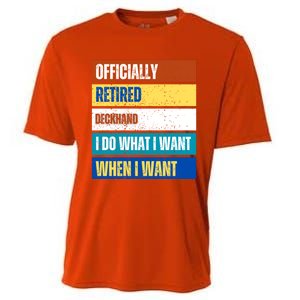 Retired Deckhand Retiret Funny Retired Deckhand Funny Gift Cooling Performance Crew T-Shirt