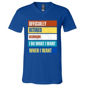 Retired Deckhand Retiret Funny Retired Deckhand Funny Gift V-Neck T-Shirt