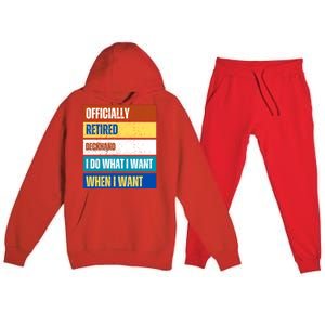 Retired Deckhand Retiret Funny Retired Deckhand Funny Gift Premium Hooded Sweatsuit Set