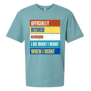 Retired Deckhand Retiret Funny Retired Deckhand Funny Gift Sueded Cloud Jersey T-Shirt