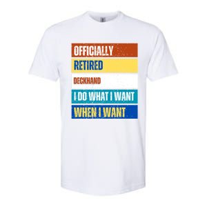 Retired Deckhand Retiret Funny Retired Deckhand Funny Gift Softstyle CVC T-Shirt