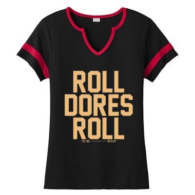 Roll Dores Roll 40 35 Ladies Halftime Notch Neck Tee