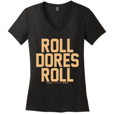 Roll Dores Roll 40 35 Women's V-Neck T-Shirt