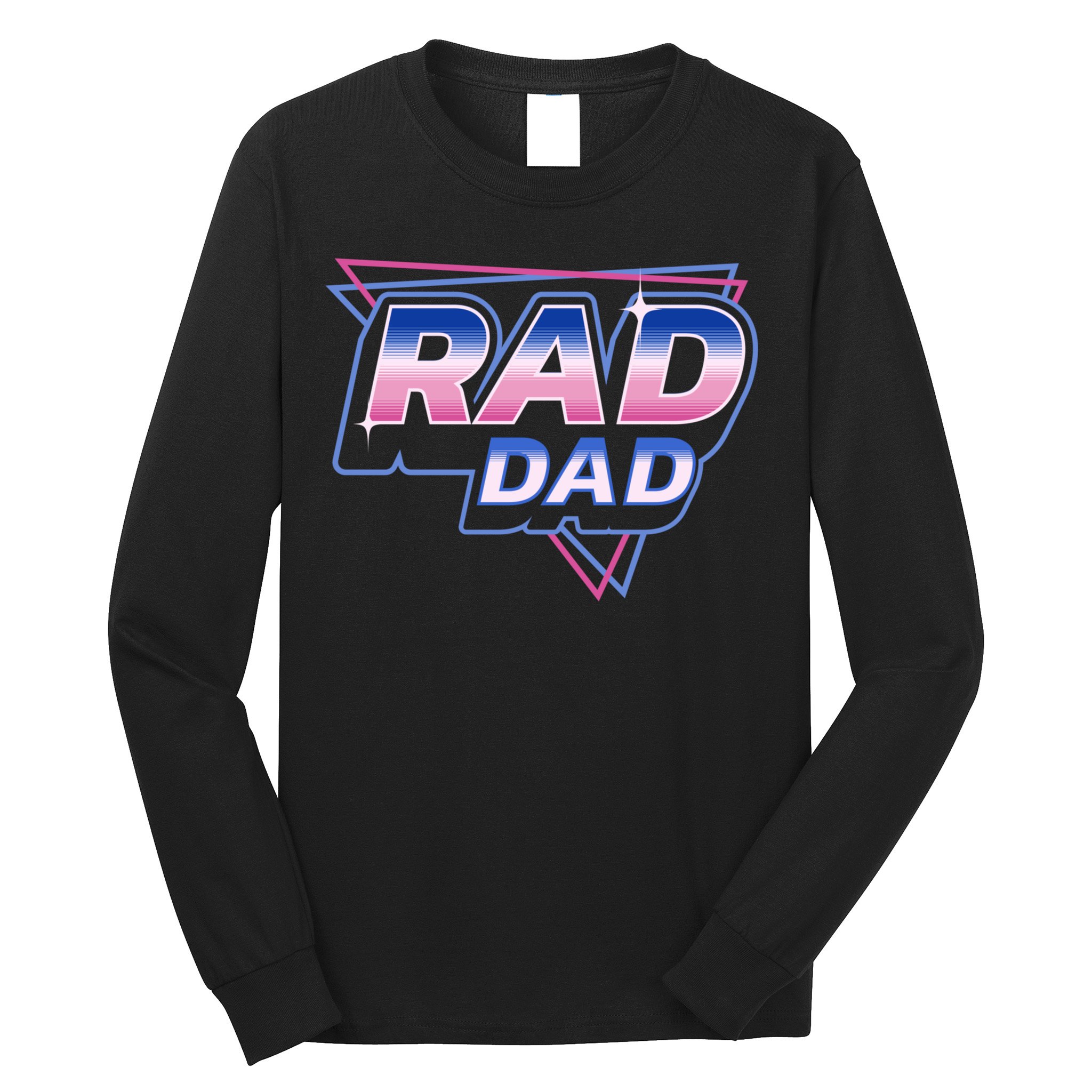 Rad Dad Retro Vintage 80s Synthwave Long Sleeve Shirt