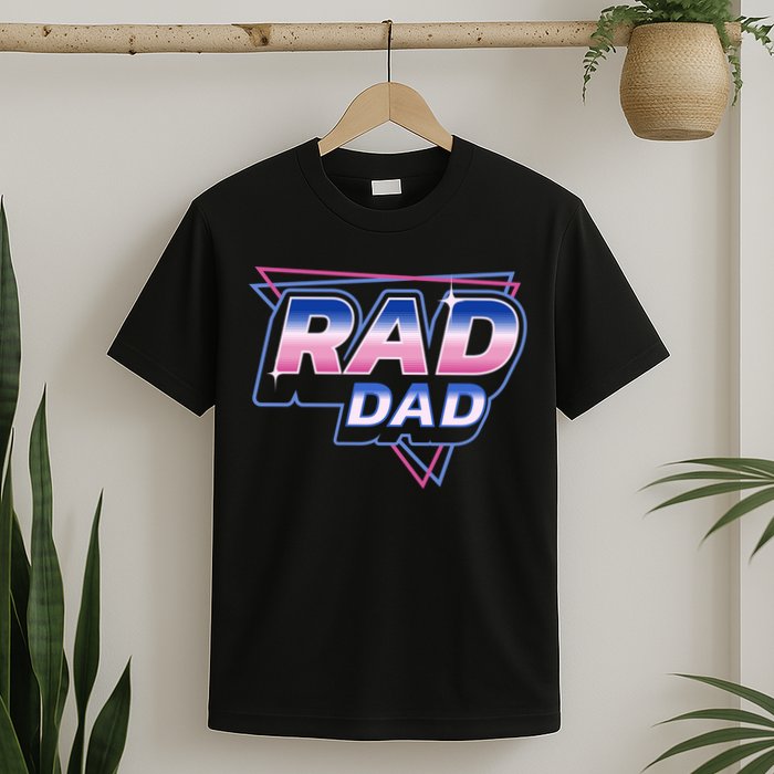 Rad Dad Retro Vintage 80s Synthwave T-Shirt