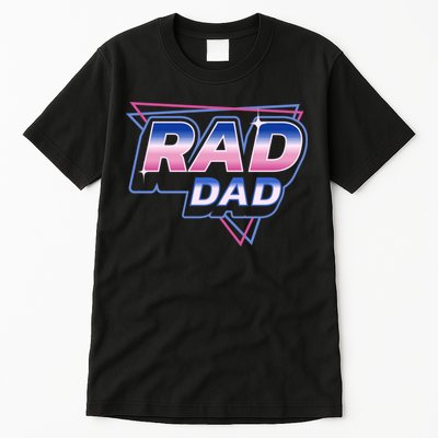 Rad Dad Retro Vintage 80s Synthwave Tall T-Shirt