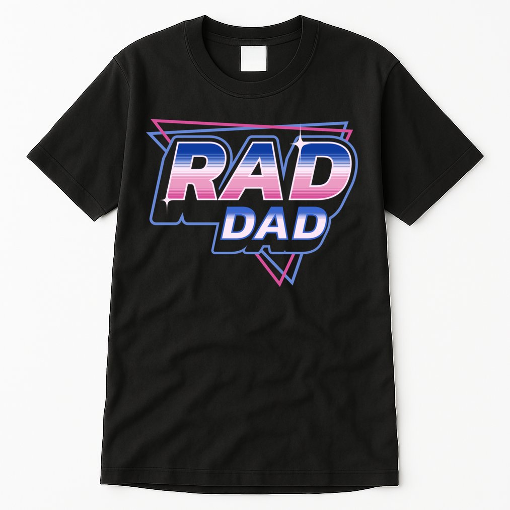 Rad Dad Retro Vintage 80s Synthwave Tall T-Shirt