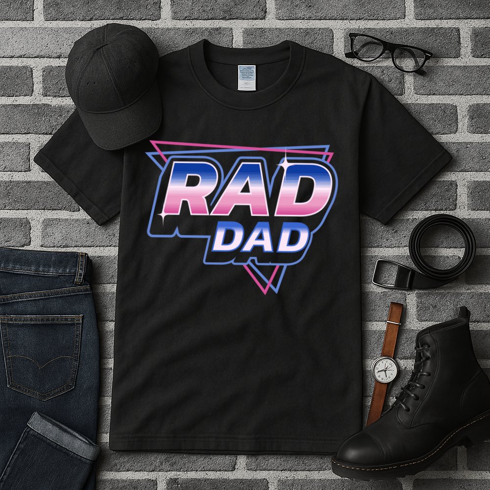 Rad Dad Retro Vintage 80s Synthwave Tall T-Shirt