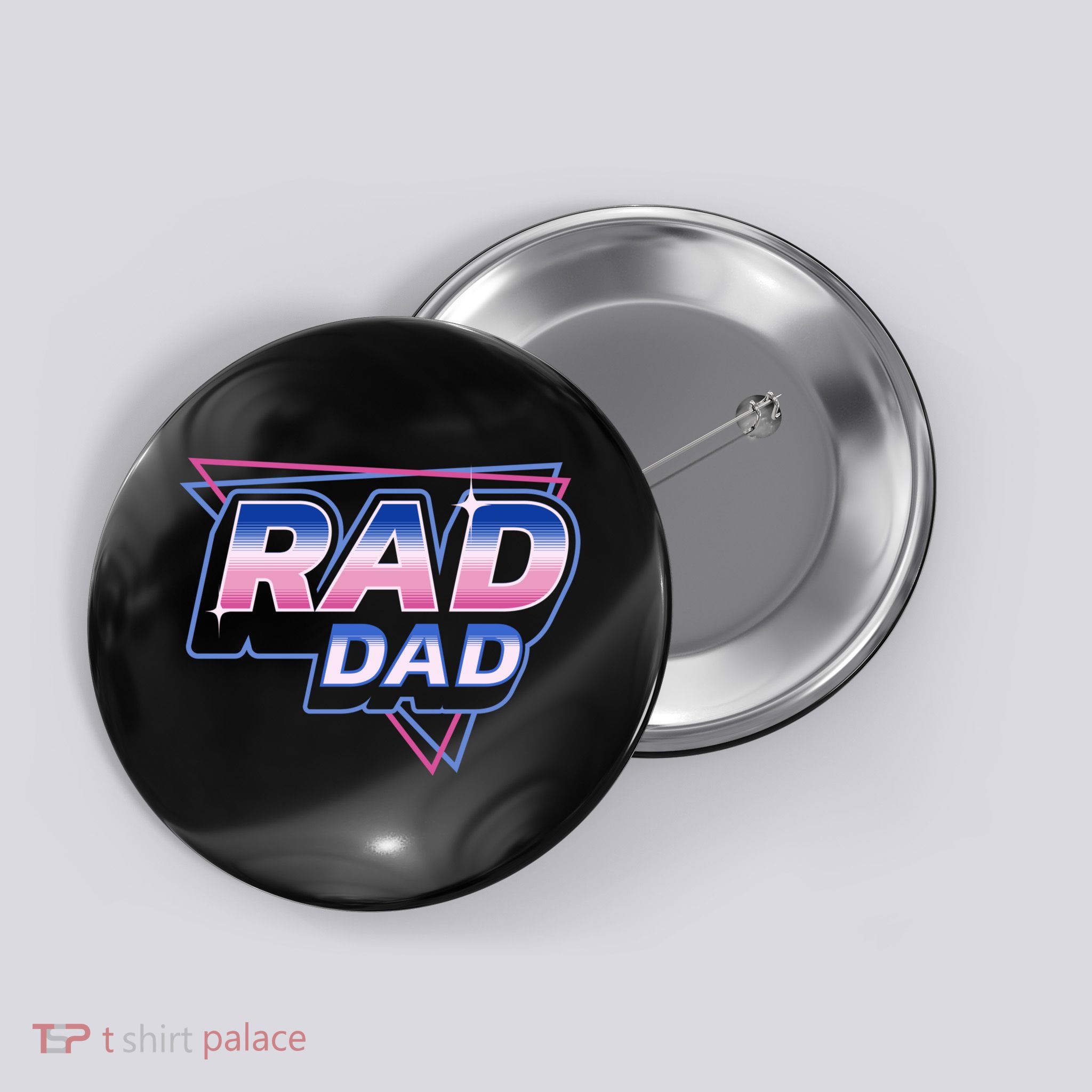 Rad Dad Retro Vintage 80s Synthwave Button