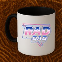 Rad Dad Retro Vintage 80s Synthwave Mug