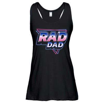 Rad Dad Retro Vintage 80s Synthwave Ladies Essential Flowy Tank