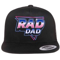 Rad Dad Retro Vintage 80s Synthwave Flatbill Hat