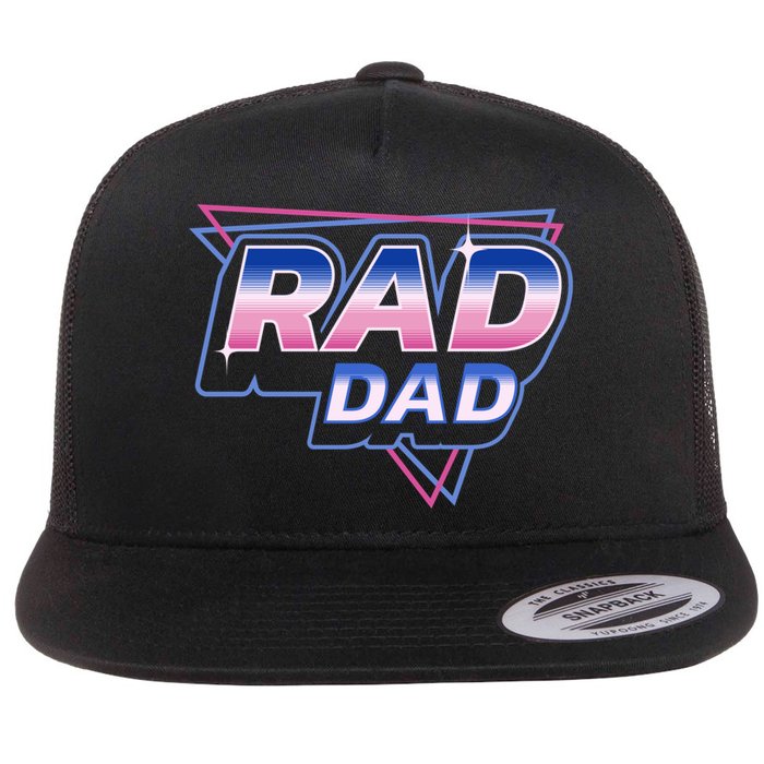 Rad Dad Retro Vintage 80s Synthwave Flatbill Hat