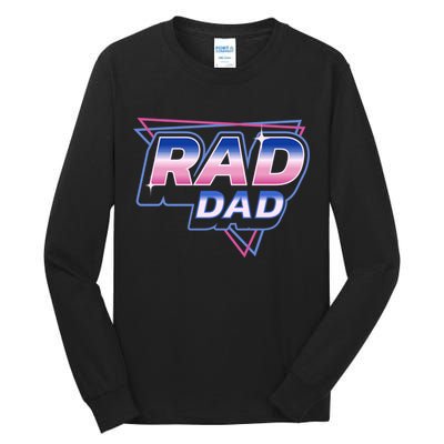 Rad Dad Retro Vintage 80s Synthwave Tall Long Sleeve T-Shirt