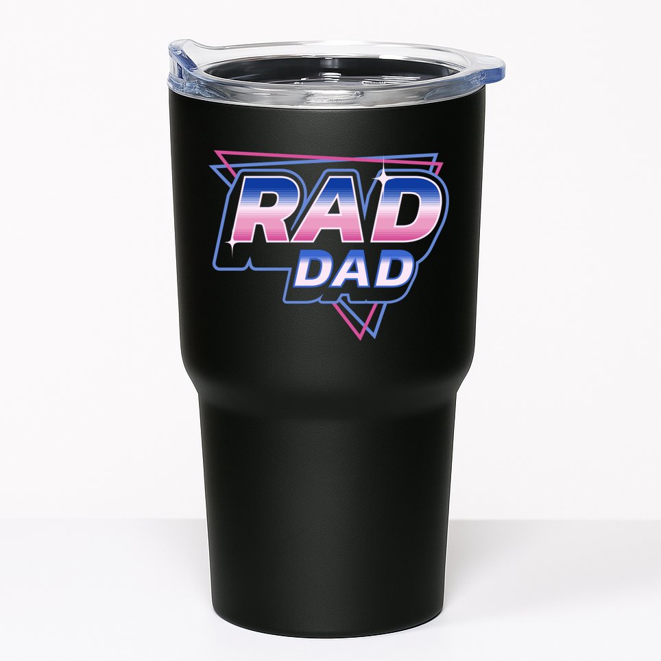 Rad Dad Retro Vintage 80s Synthwave Tumbler