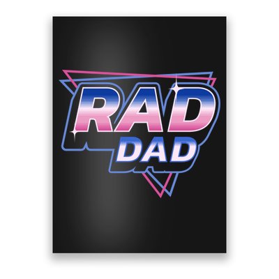 Rad Dad Retro Vintage 80s Synthwave Poster