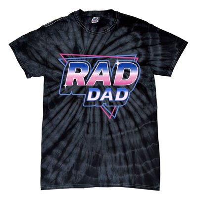 Rad Dad Retro Vintage 80s Synthwave Tie-Dye T-Shirt