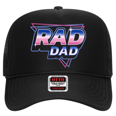 Rad Dad Retro Vintage 80s Synthwave Trucker Hat