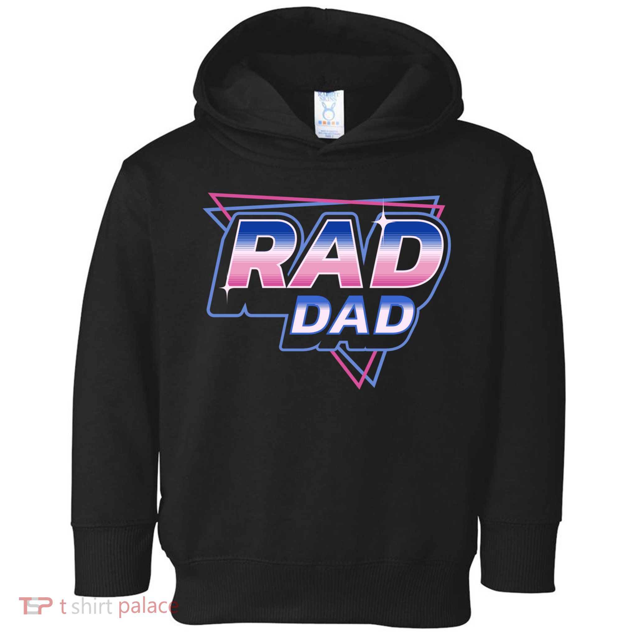 Rad Dad Retro Vintage 80s Synthwave Toddler Hoodie