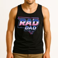Rad Dad Retro Vintage 80s Synthwave Tank Top
