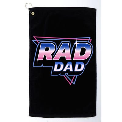 Rad Dad Retro Vintage 80s Synthwave Golf Towel