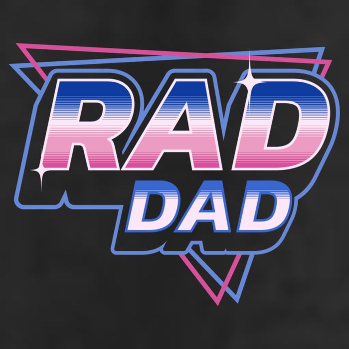 Rad Dad Retro Vintage 80s Synthwave Golf Towel