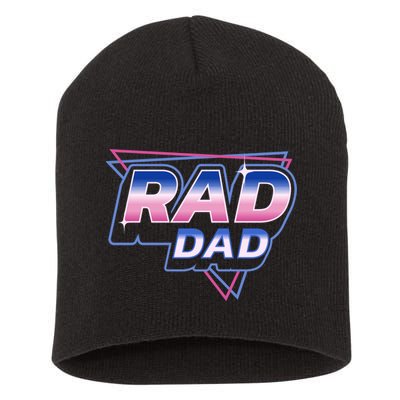 Rad Dad Retro Vintage 80s Synthwave Short Acrylic Beanie