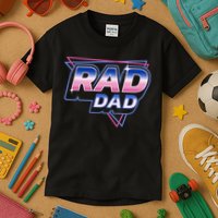 Rad Dad Retro Vintage 80s Synthwave Kids T-Shirt