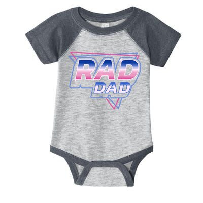Rad Dad Retro Vintage 80s Synthwave Infant Baby Jersey Bodysuit
