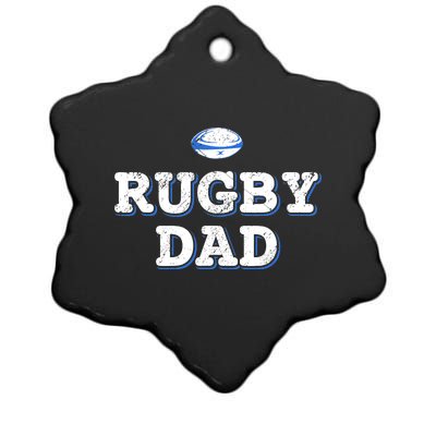 Rugby Dad Ceramic Star Ornament